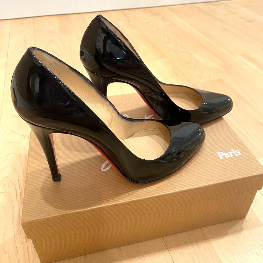 Black Patent Leather High Heel Pumps - Women's Dress Shoes